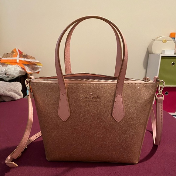 kate spade Bags Pink Glitter Kate Spade Shoulder Bag Poshmark